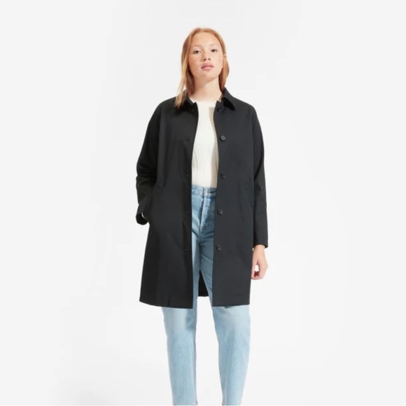 Everlane Black Trench Coat - Picture 1 of 8